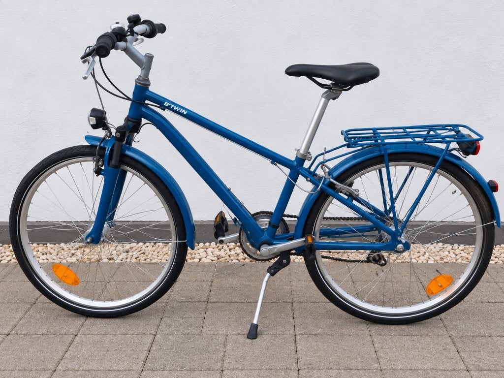 BTWIN STADSFIETS VOOR KINDEREN HOPRIDER 900 9-12 JAAR, Ophalen, 20 inch of meer, Gebruikt, Velgrem