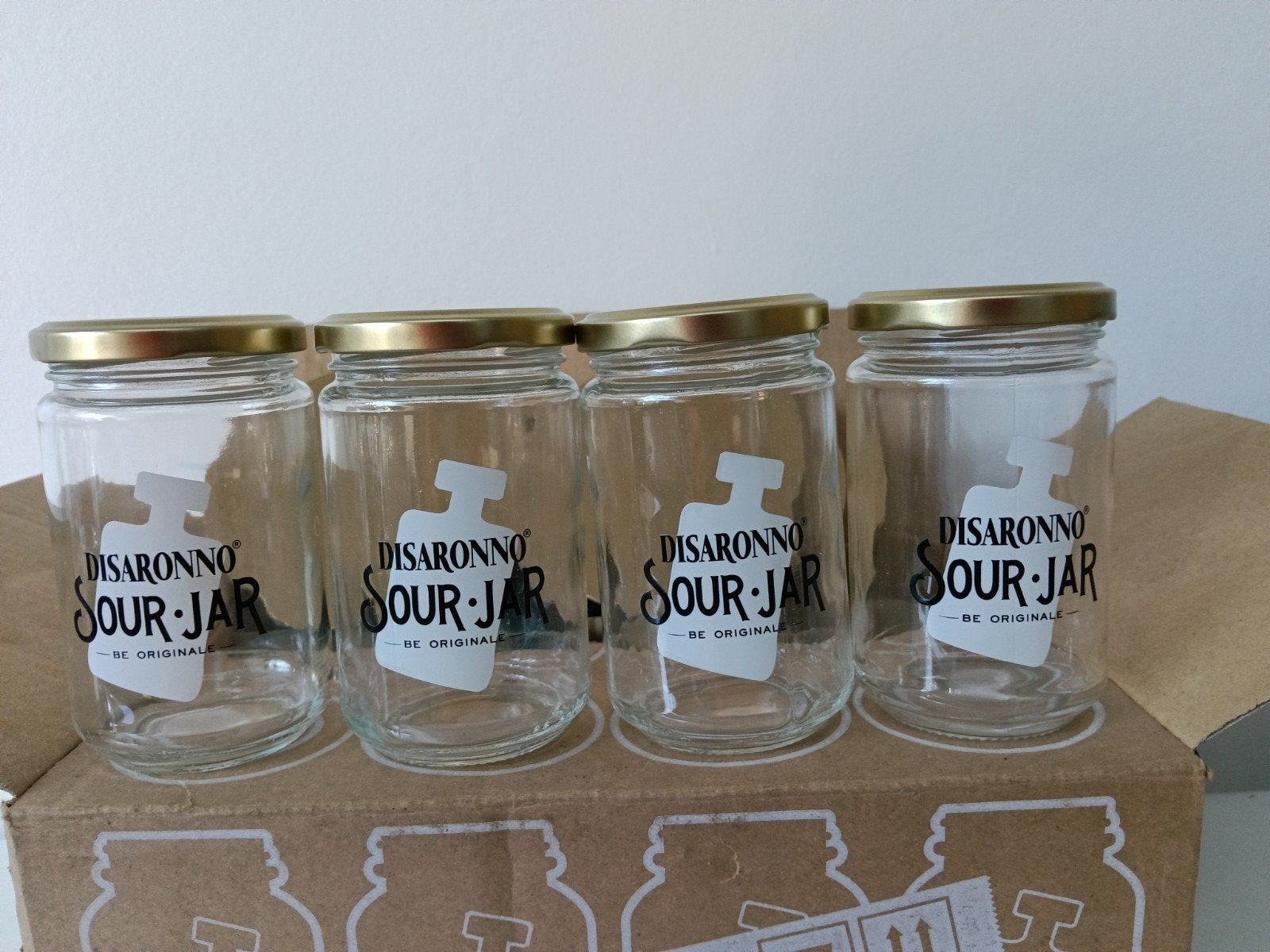 €10 voor 11 glazen Amaretto Disaronno. Sour-Jar cocktail., Collections, Enlèvement ou Envoi
