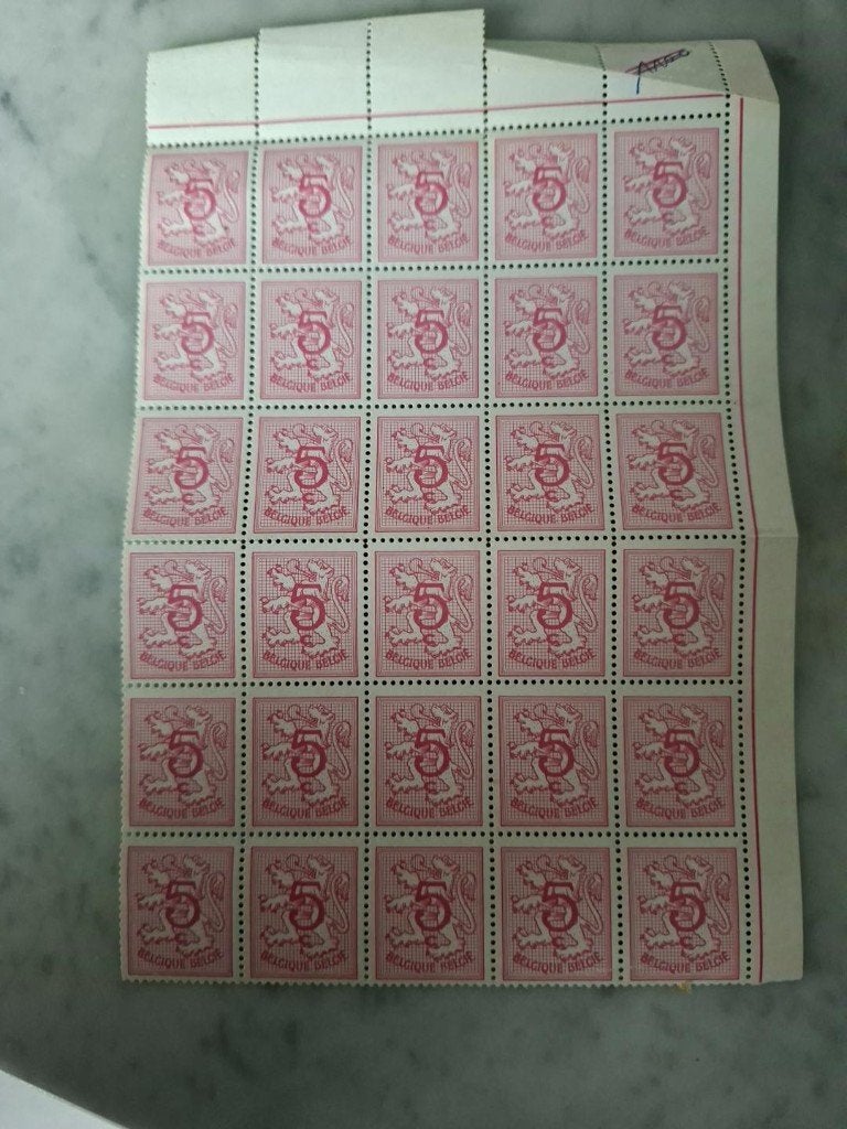 Postzegels belgische frank, Postzegels en Munten, Niet gestempeld, Ophalen of Verzenden, Zonder stempel, Overig
