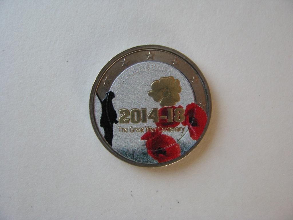 2 euro België D-Day 1944-2014-kleur, Postzegels en Munten, Verzenden