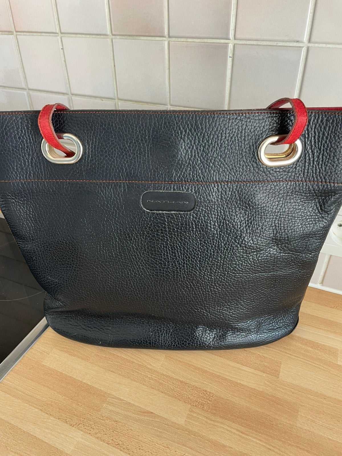 Vintage handtas van Nathan, Ophalen, Zo goed als nieuw, Zwart, Handtas