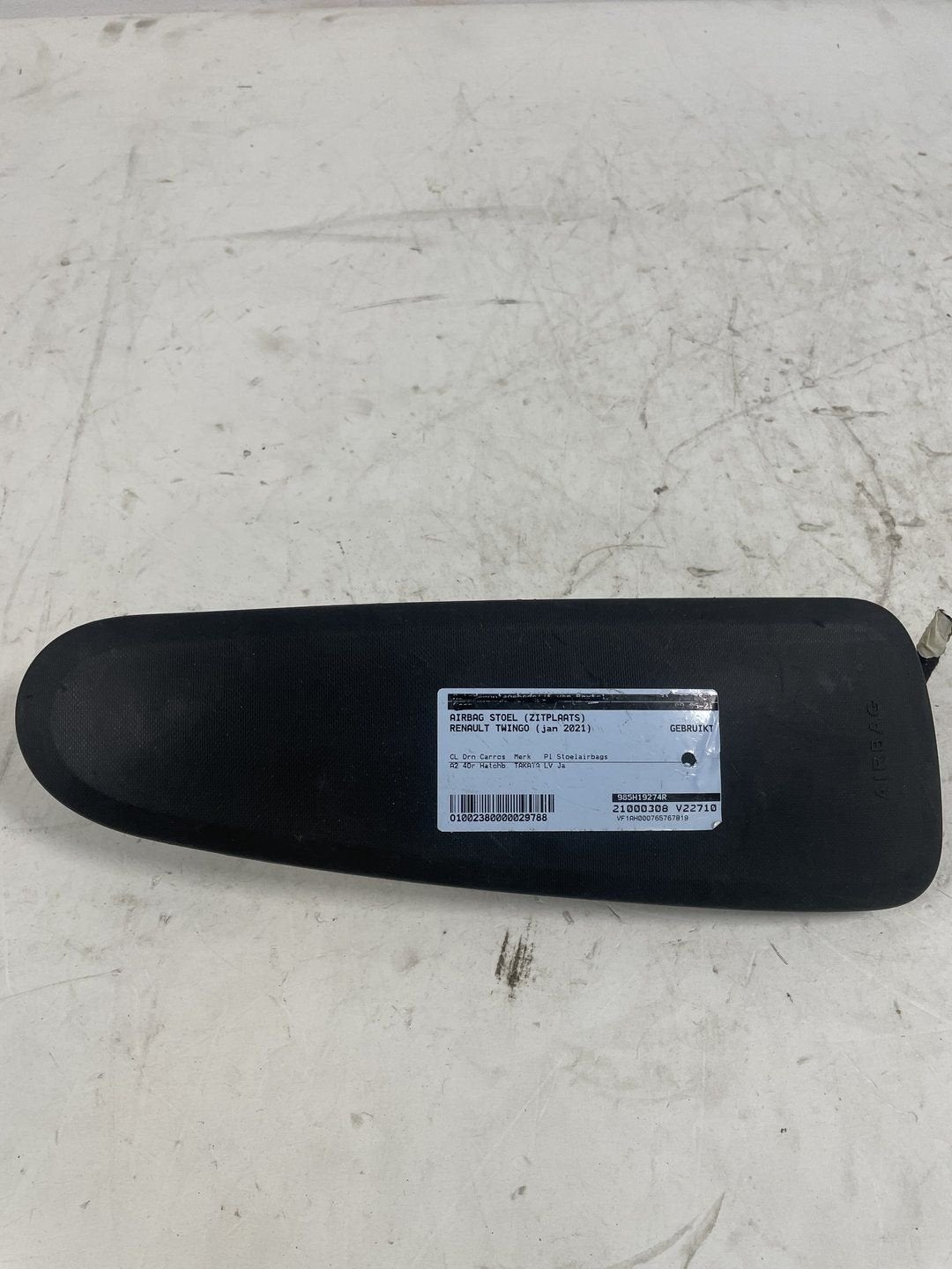 Airbag stoel (zitplaats) van een Renault Twingo, Renault, -, Utilisé, -