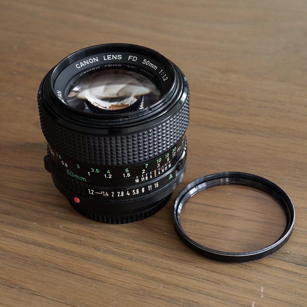 Canon New FD 50mm f/1.2 – Manuele lens, Audio, Tv en Foto, Gebruikt, Canon, Canon FD, Ophalen of Verzenden