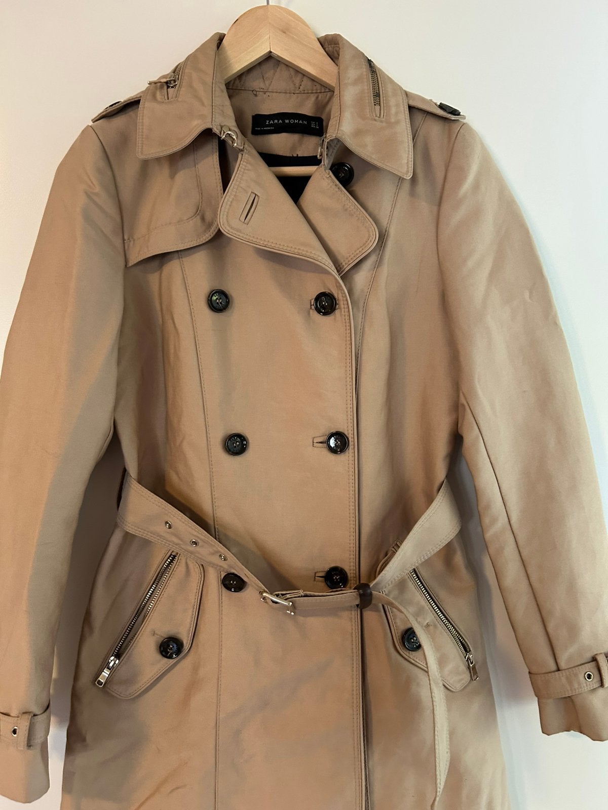 Beige mantel, Kleding | Dames, Ophalen, Zo goed als nieuw, Maat 36 (S), Beige