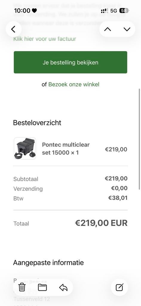 Vijverpomp Pontec multiclear 15000 1 jaar oud, Tuin en Terras, Ophalen, Vijverpomp