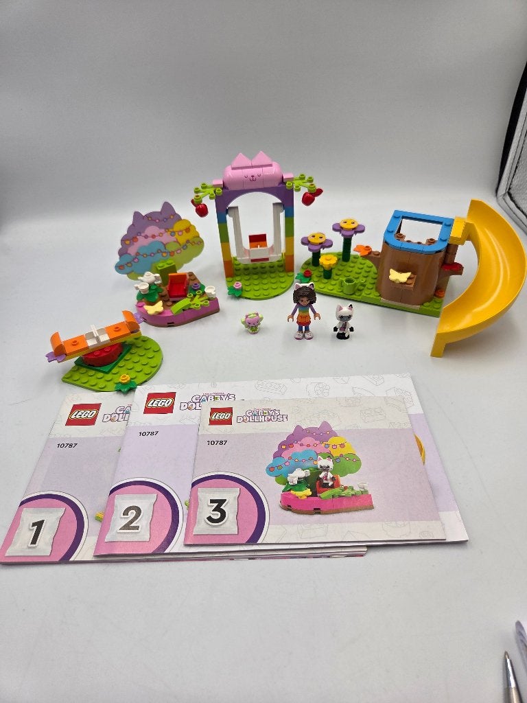 Lego Gabby's Poppenhuis 10787 Kitty Fairy's Garden Party, Kinderen en Baby's, Lego, Ophalen of Verzenden, Zo goed als nieuw, Complete set
