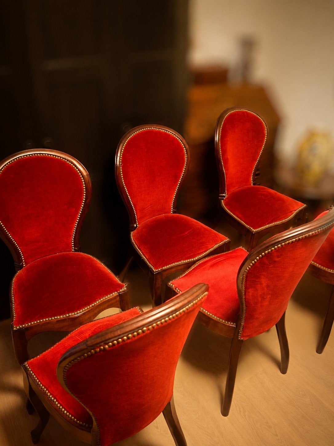6 chaises de salle à manger antique en bon état, Antiquités & Art, Enlèvement
