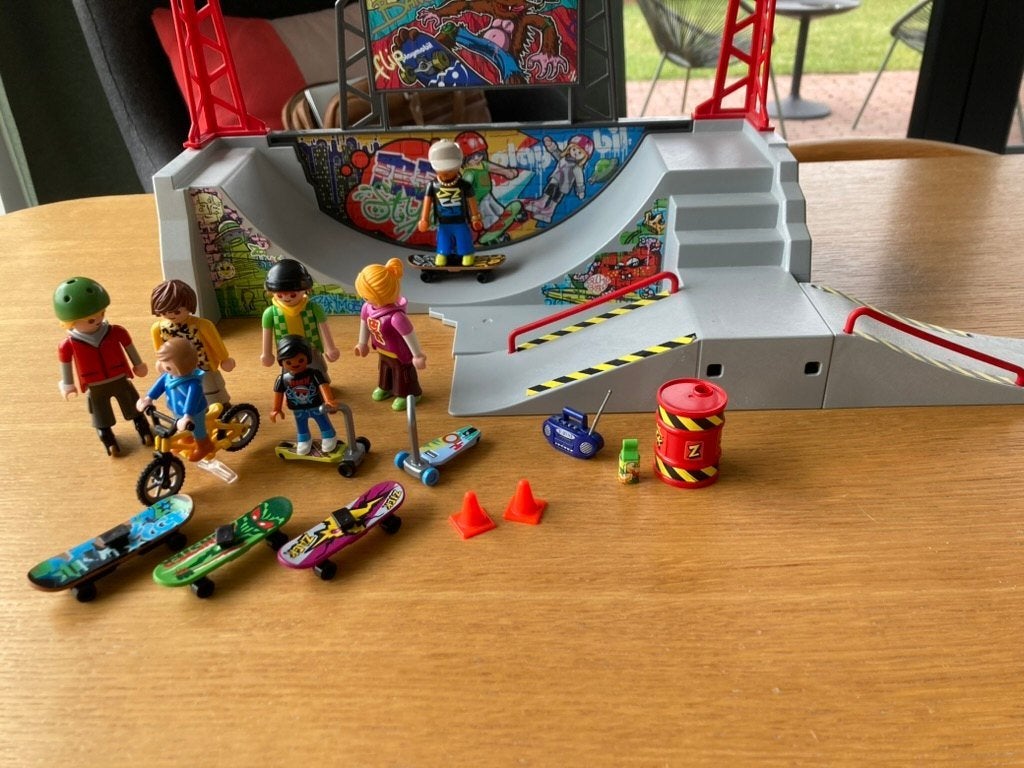 Playmobil skateramp & kleine ramp met fiets - 70168 & 9107, Ophalen