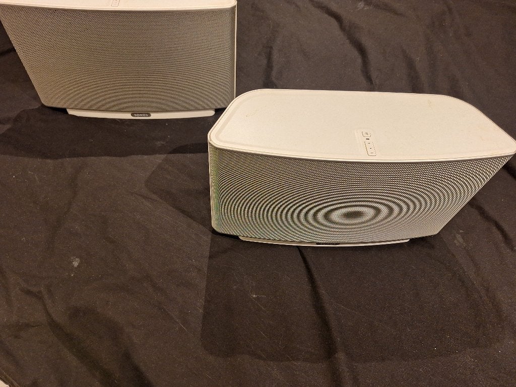 3 Witte  SONOS  Play 5 - 1ste gen., Audio, Tv en Foto, Luidsprekerboxen, Ophalen, Slimme speaker, Zo goed als nieuw, 60 tot 120 watt