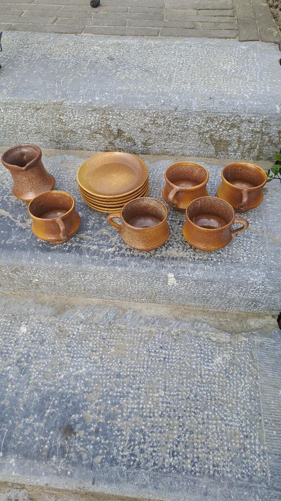 Service café, Poterie rustique, Poterie, Enlèvement, Utilisé