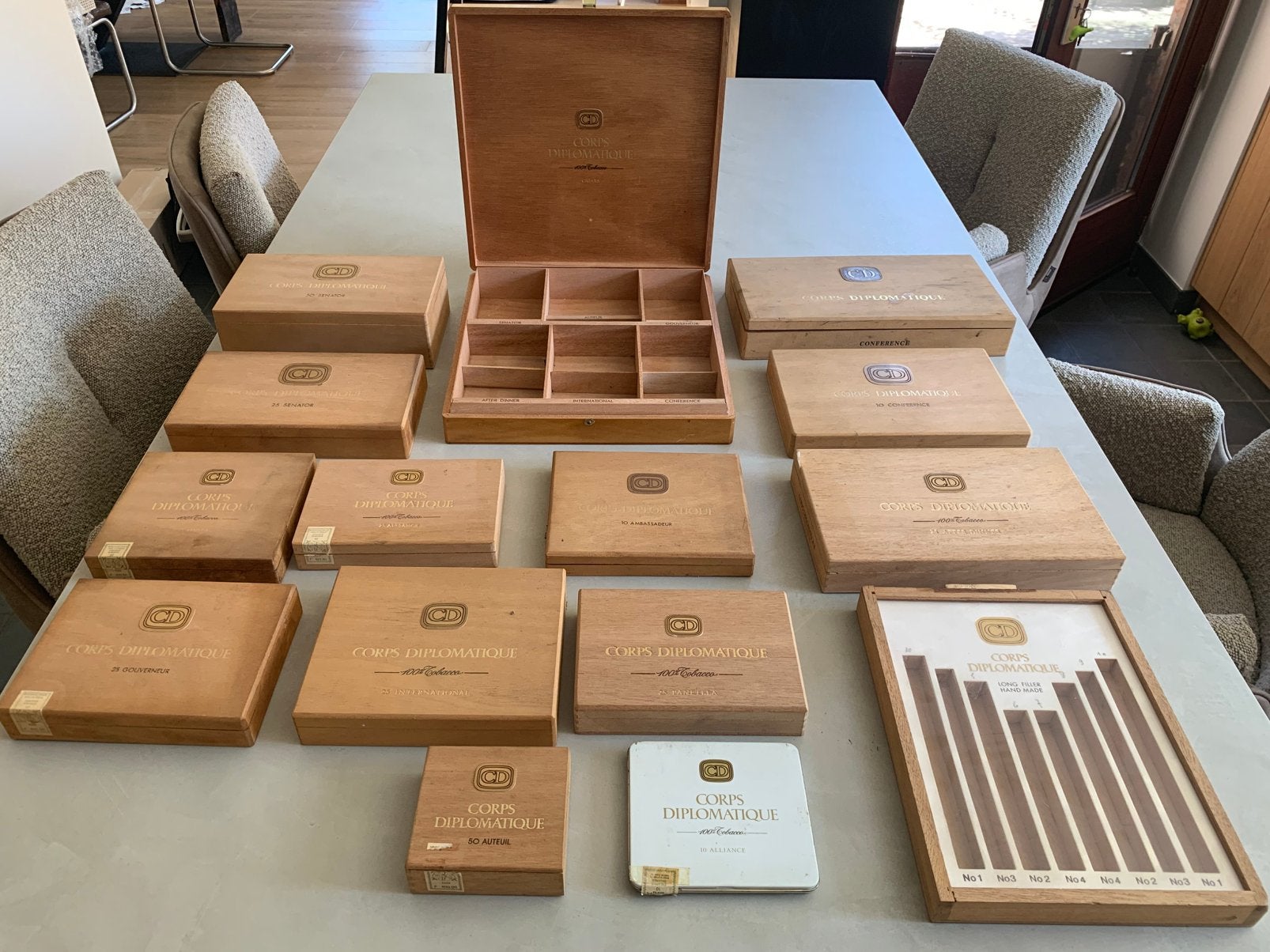 Lot sigarenkisten Corps Diplomatique, Verzamelen, Ophalen of Verzenden