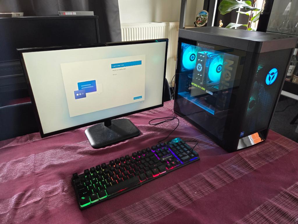 Lenovo Legion Gaming PC + Monitor + RGB Keyboard | RTX 3060, Computers en Software, Desktop Pc's, Zo goed als nieuw, 4 Ghz of meer