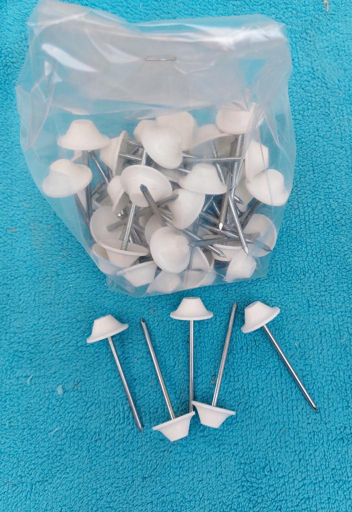 White nail: lengte 7cm., Bricolage & Construction, Quincaillerie & Fixations, Enlèvement ou Envoi, Neuf, Clous
