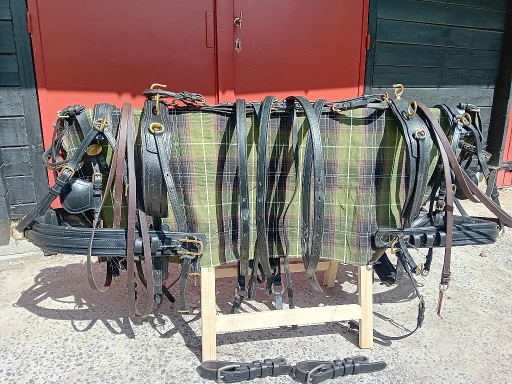Tweespan Shetland tuig (Ideal Equestrian), Dieren en Toebehoren, Ophalen, Zo goed als nieuw, Overige soorten