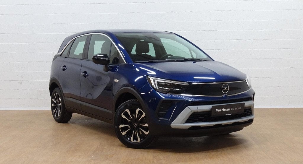 Opel Crossland 1.2T Elegance automaat+gps+camera+winterpack, Gebruikt, 1199 cc, Blauw, 5 deurs