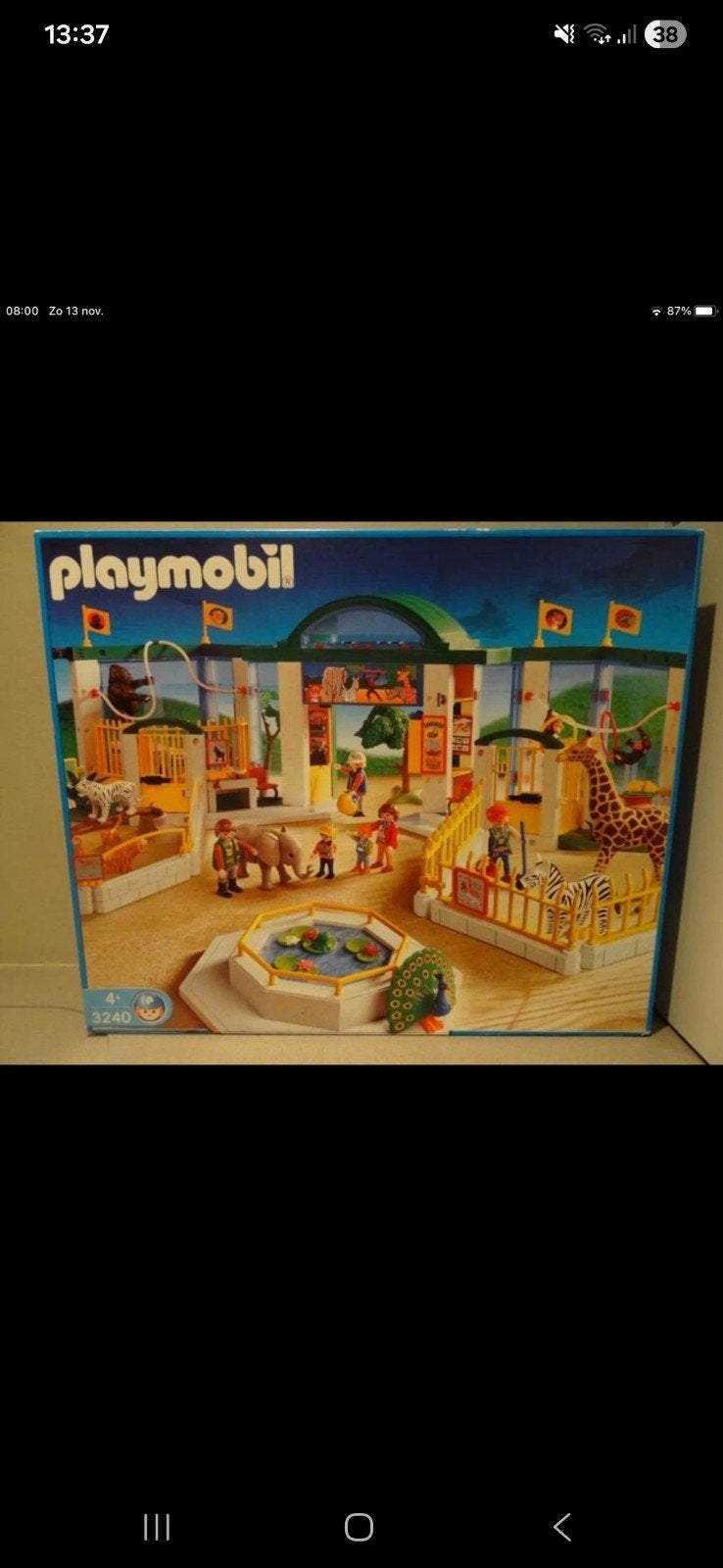 Playmobile zoo, Enlèvement, Comme neuf, Ensemble complet