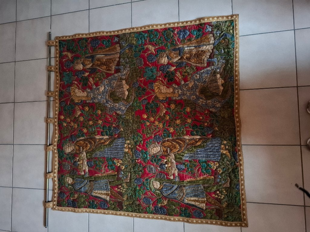 wandtapijt, Maison & Meubles, Ameublement | Tapis & Moquettes, 100 à 150 cm, Bleu, Klassiek, Carré