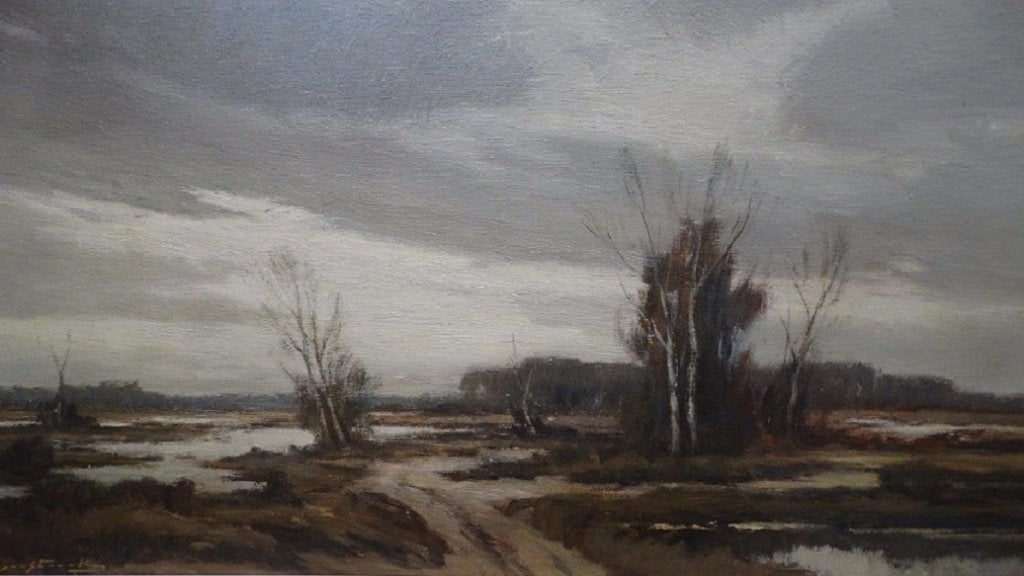 Maurice Sterck (1910-1983) groot heidelandschap., Antiek en Kunst, Kunst | Schilderijen | Klassiek, Ophalen