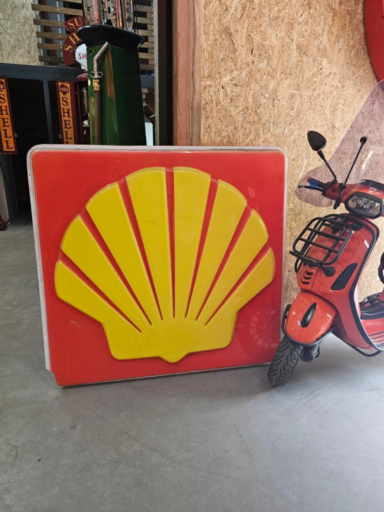 Groot Shell reclamebord lichtbak deel, Ophalen of Verzenden, Reclamebord