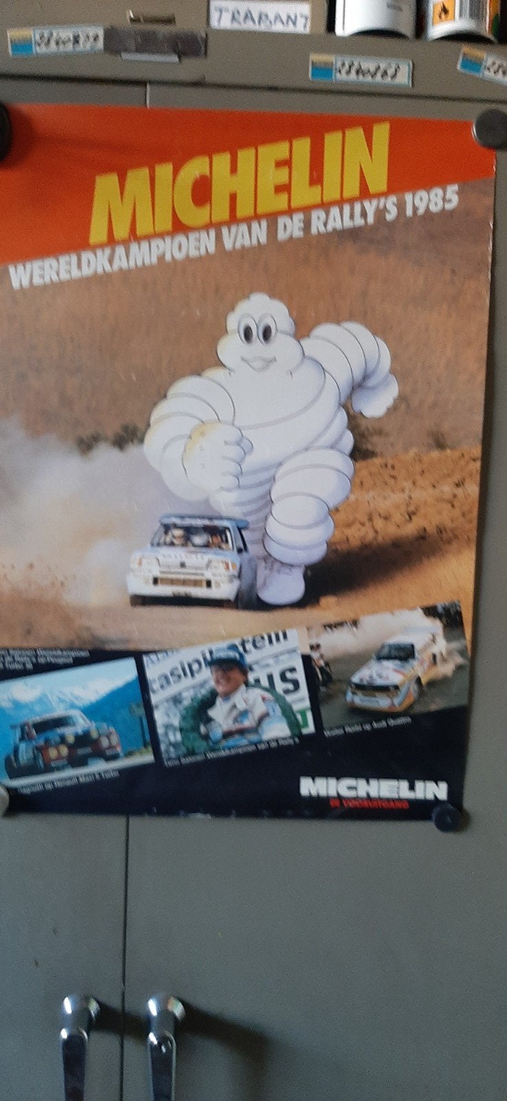 Affiche Michelin 1985 60 cm sur 40 cm, Enlèvement ou Envoi, Utilisé