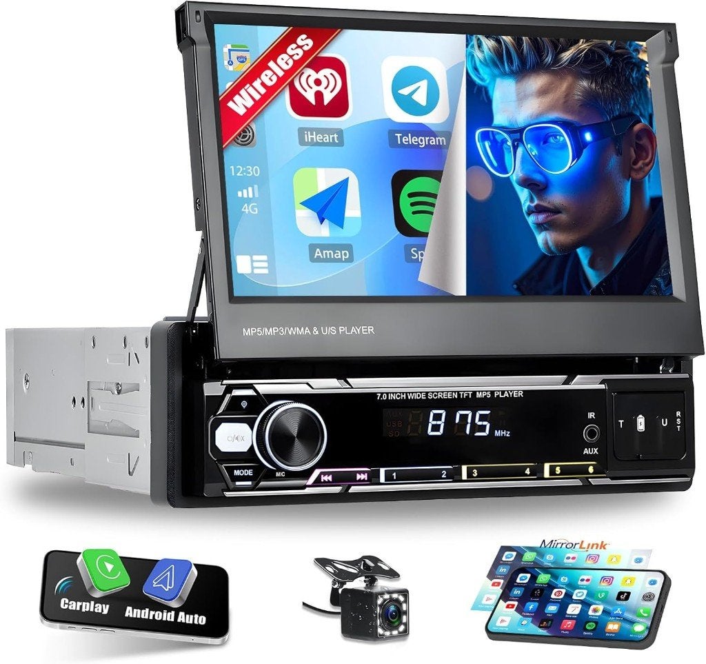 CAMECHO Autoradio 1 Din, Autos : Divers, Autoradios, Enlèvement ou Envoi, Neuf
