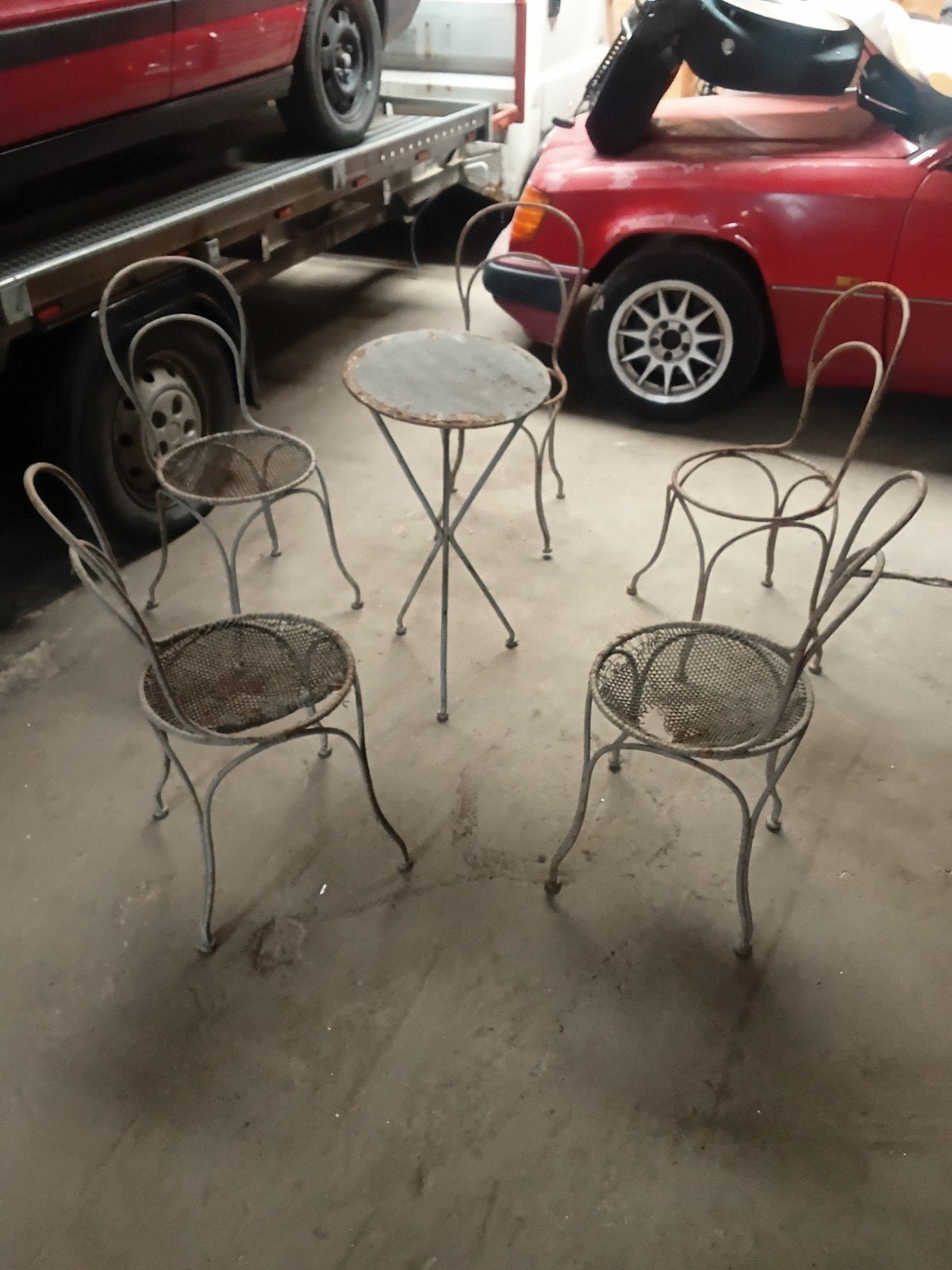 Vend divers objects de terrace chaisses pliable pied de banc, Enlèvement ou Envoi