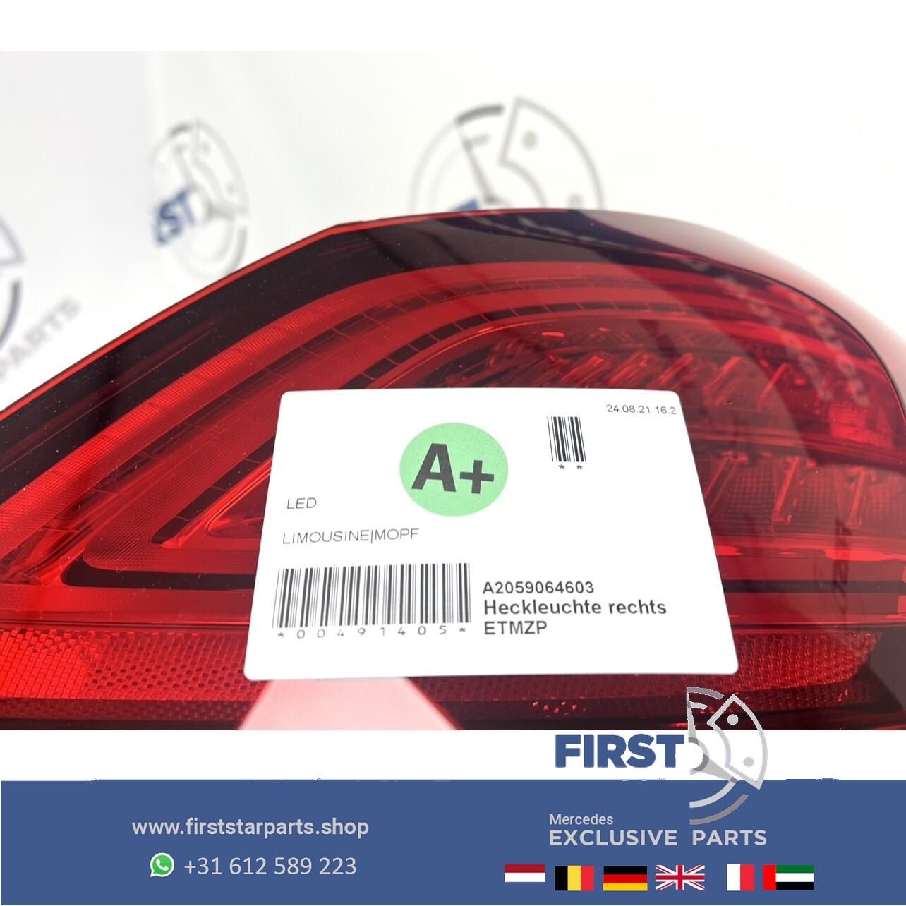 W205 Facelift VOL LED achterlicht RECHTS origineel Mercedes, Auto-onderdelen, Gebruikt, -, Ophalen of Verzenden, -