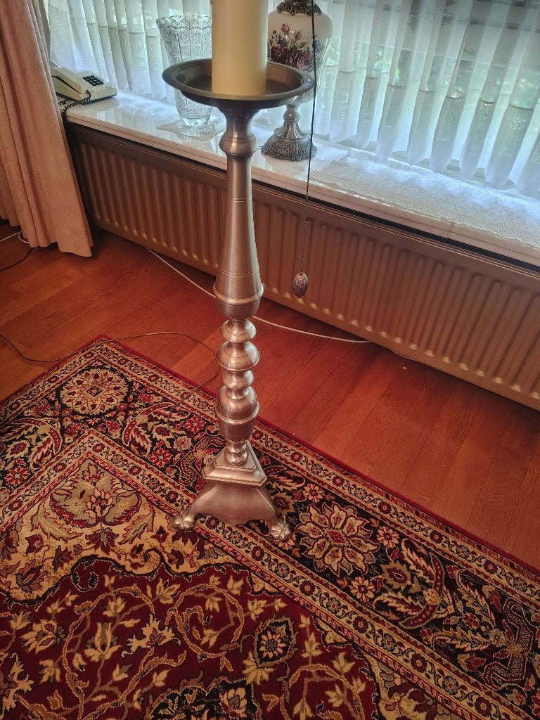 STAANDE LAMP  TIN, Klassiek, Comme neuf, E27 (grand), Métal