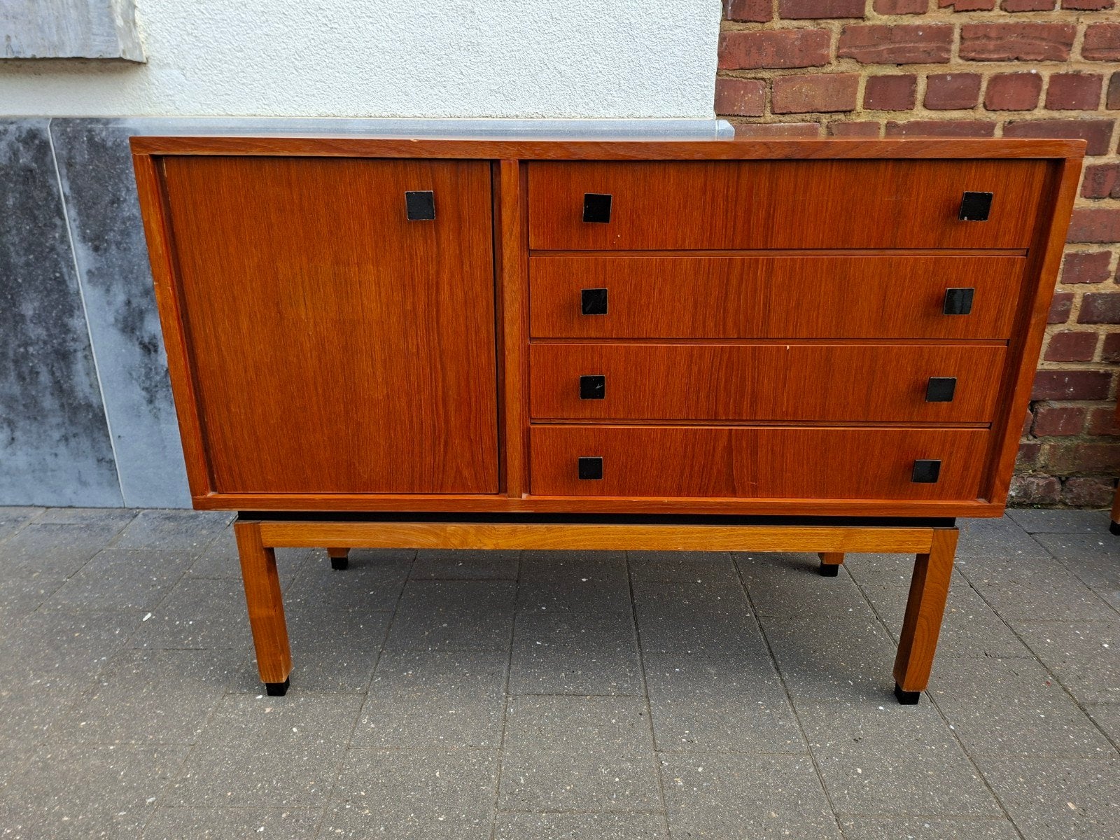 Enfilade commode teck scandinave vintage MDK, Maison & Meubles, Enlèvement, Teck
