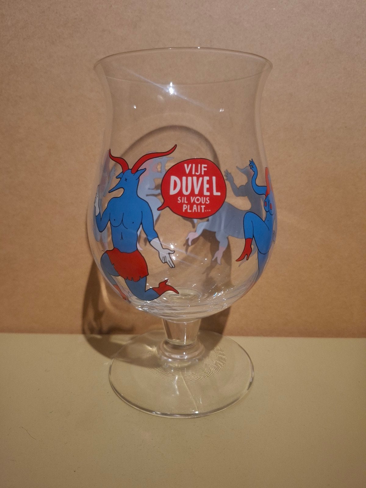 Duvel glas piet parra, Ophalen of Verzenden, Duvel