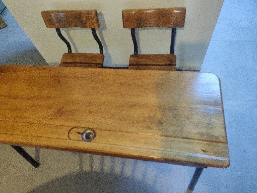 Bureau 2 enfants vintage, Maison & Meubles, Enlèvement