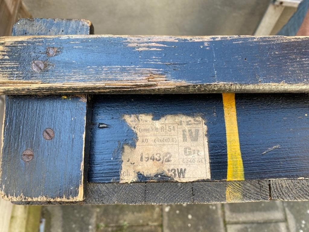 Duitse kist voor 3 stuks 7.5 cm Pak40 granaten. Met etiket, Verzamelen, Ophalen of Verzenden, Landmacht, Kist of Geocache