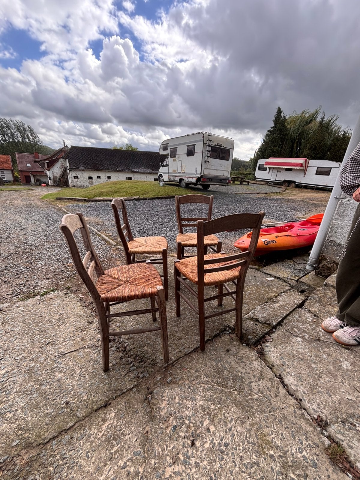 Set van 4 stoelen, Tuin en Terras, Tuinsets en Loungesets, Ophalen, Gebruikt