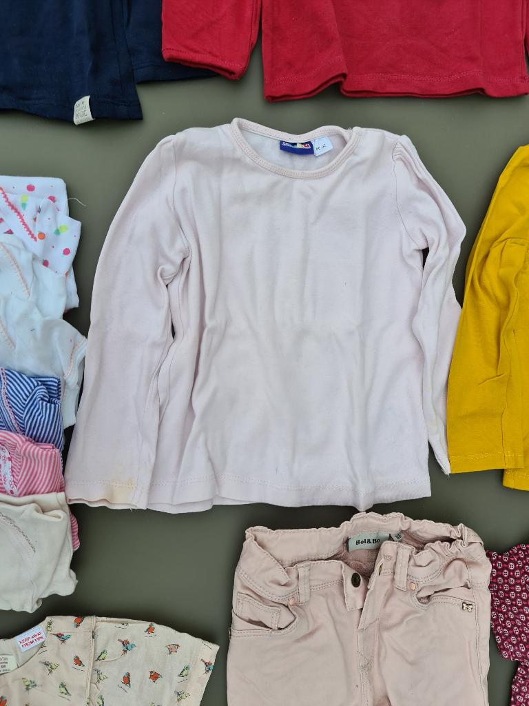 roze longsleeve t-shirt Lupilu 86-92, Kinderen en Baby's, Babykleding | Maat 86, Ophalen, Zo goed als nieuw