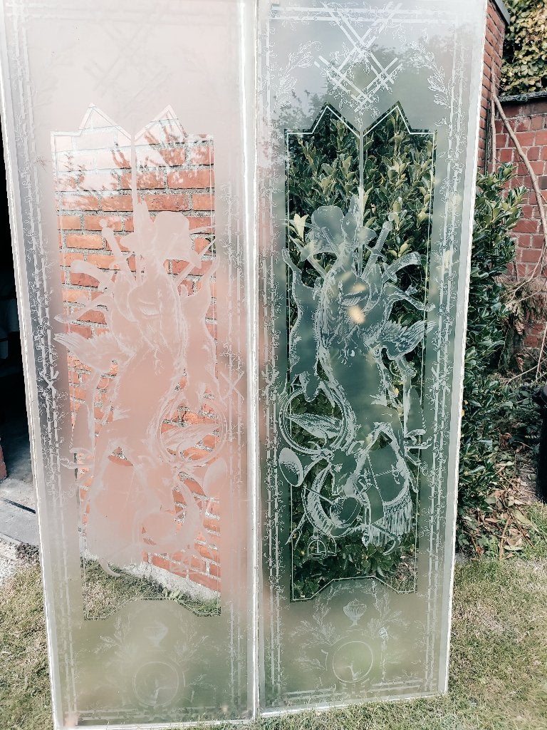Geëtst glasraam, Ophalen