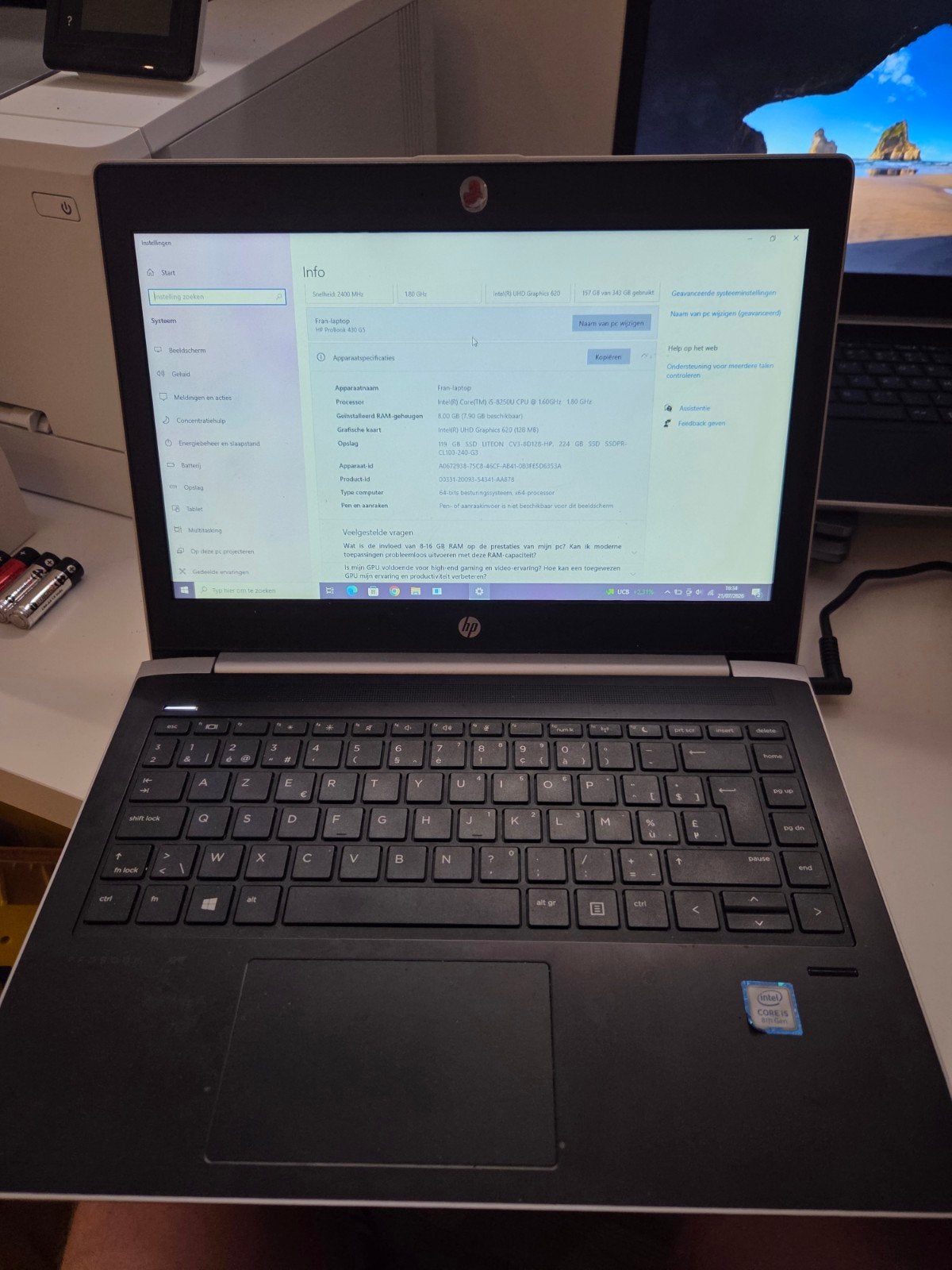 Hp probook 430 g5 laptop, Computers en Software, Windows Laptops, Ophalen, SSD