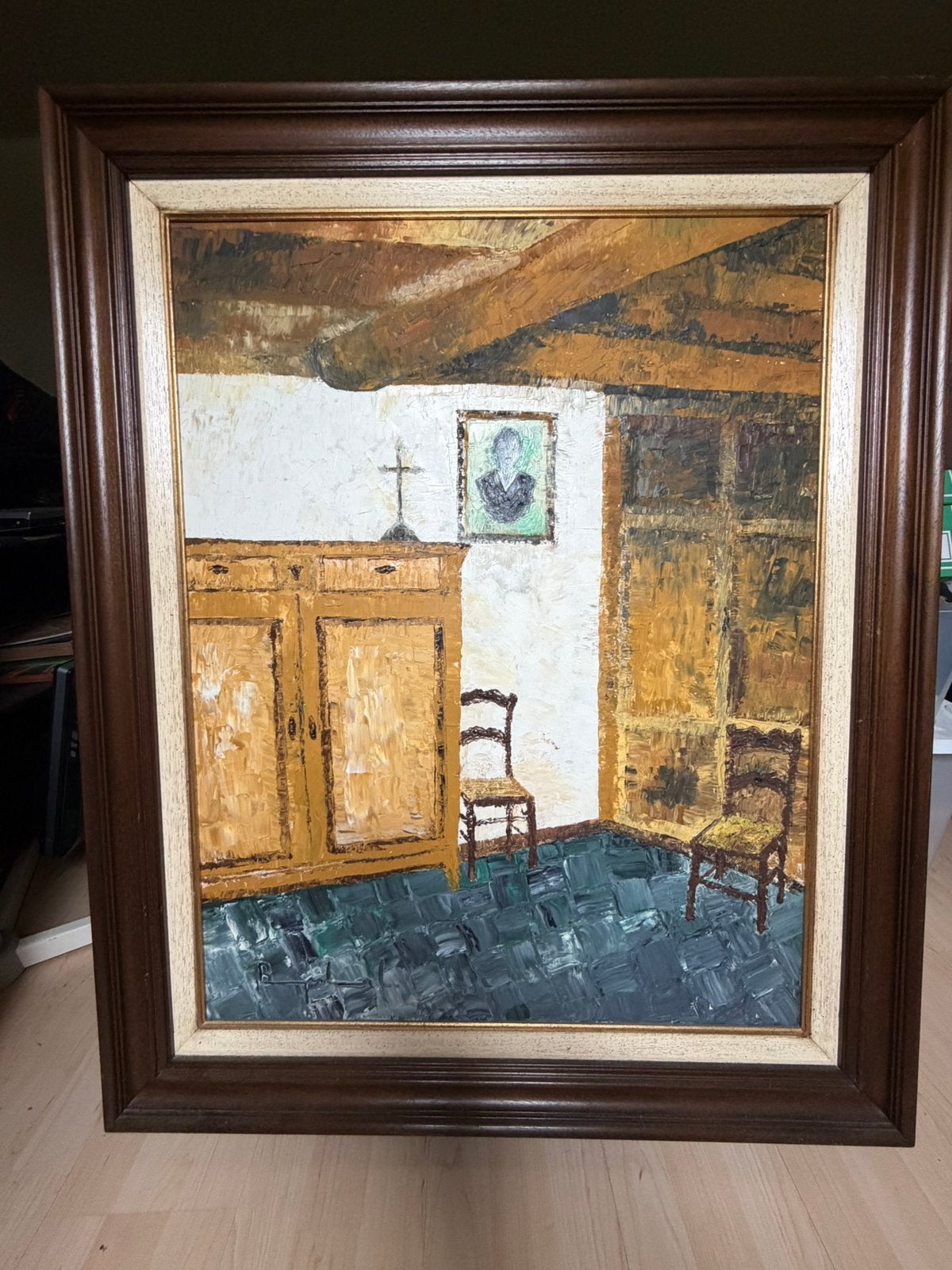 Schilderij van oude keuken in een hoeve, Antiek en Kunst, Ophalen