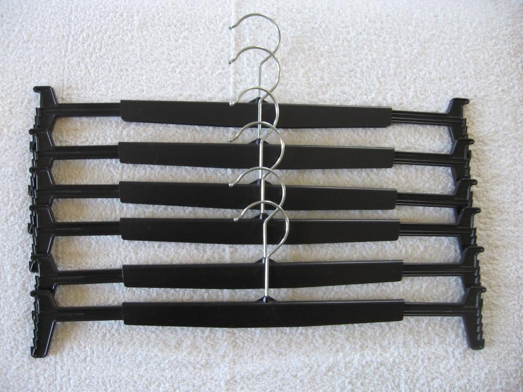 6 zwarte schuifhangers voor broeken of rokken, Enlèvement, Comme neuf