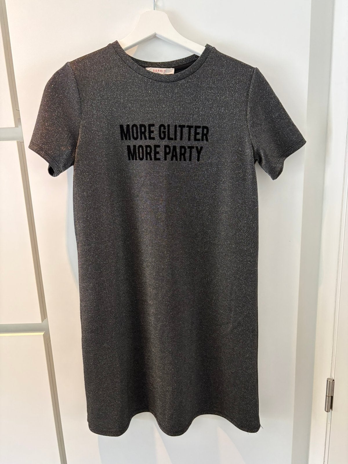 Esprit glitter jurk – maat S, Ophalen, Zo goed als nieuw, Maat 46 (S) of kleiner, Zilver