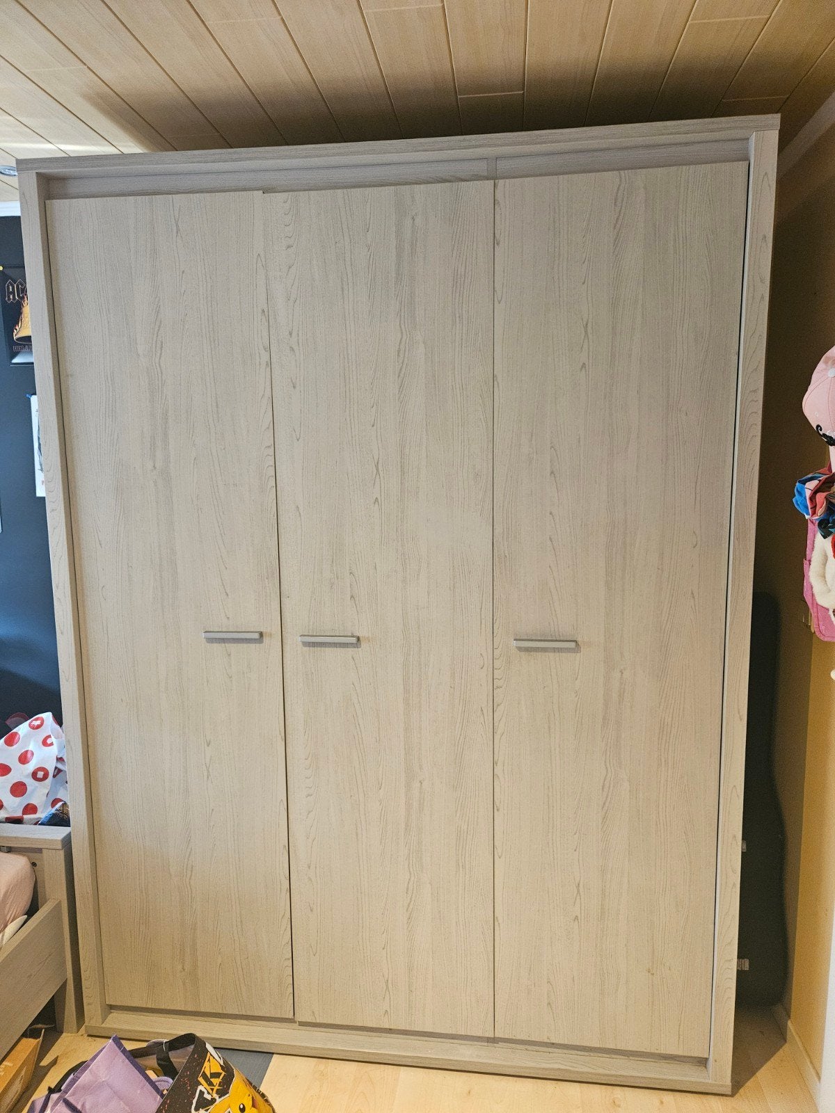 Eenpersoonsslaapkamer in lichte eik, Maison & Meubles, Chambre à coucher | Chambres à coucher complètes, Enlèvement, Utilisé, Lichte eik