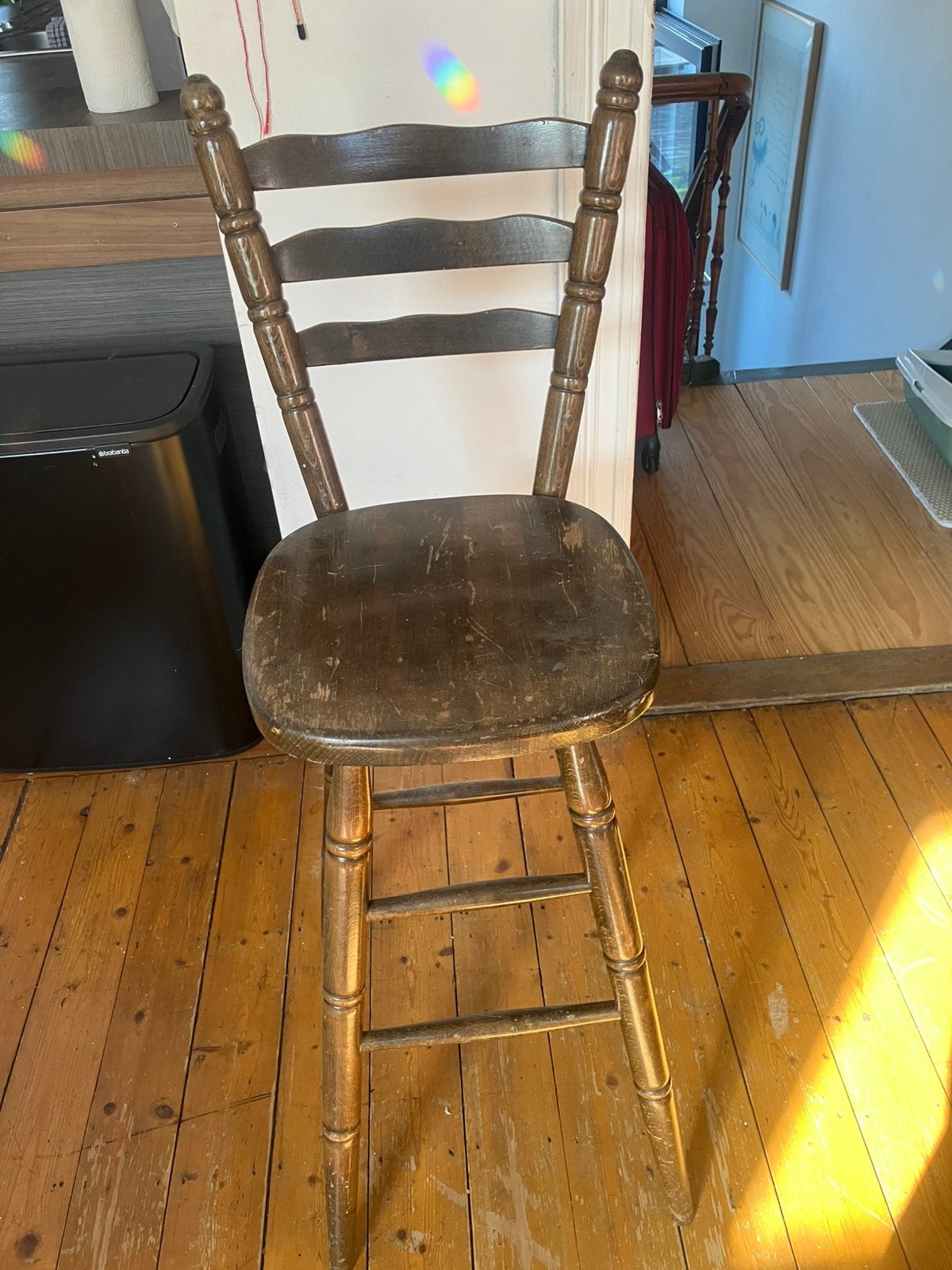 Houten barkruk, Huis en Inrichting, Ophalen, Gebruikt