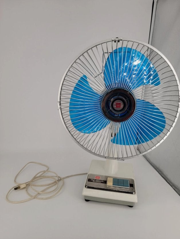Vintage KDK H12TA volledig automatische tafelventilator, Elektronische apparatuur, Ventilatoren, Ophalen of Verzenden, Zo goed als nieuw