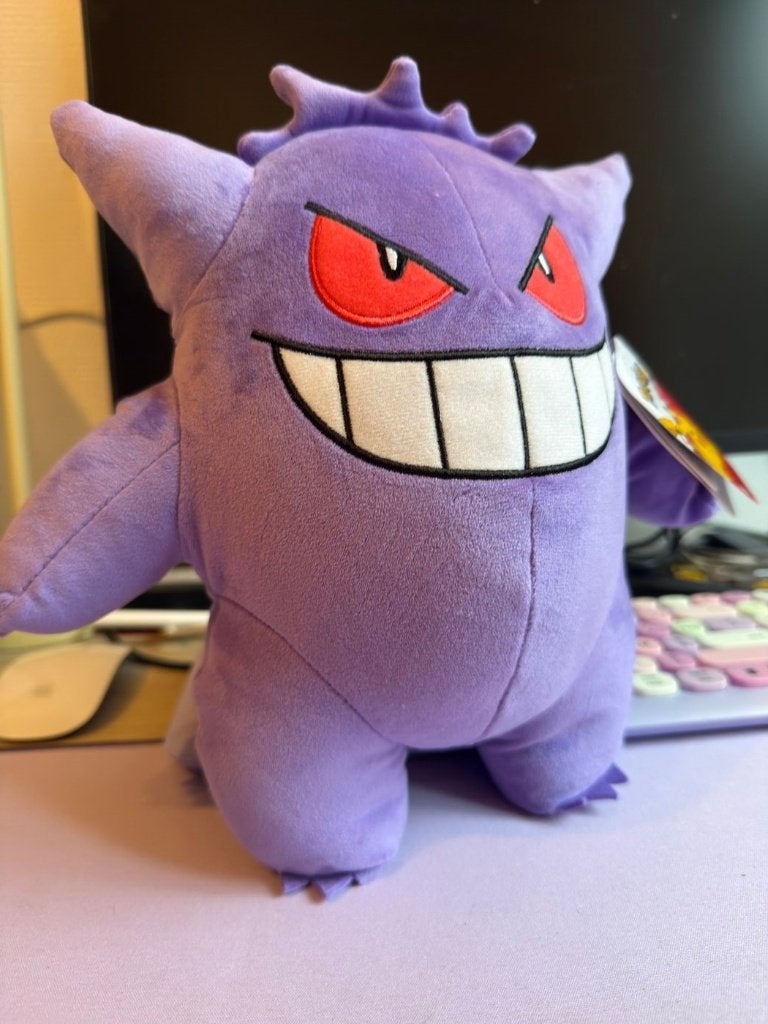 Peluche Pokemon Ectoplasma 30 cm neuve avec etiquette, Paars, Overige merken, Overige typen, Nieuw