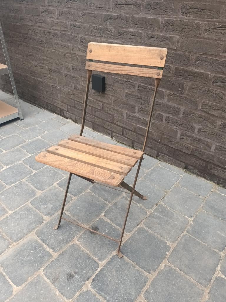 Ancienne chaise de bistrot pliante Ets Roelants vintage, Enlèvement
