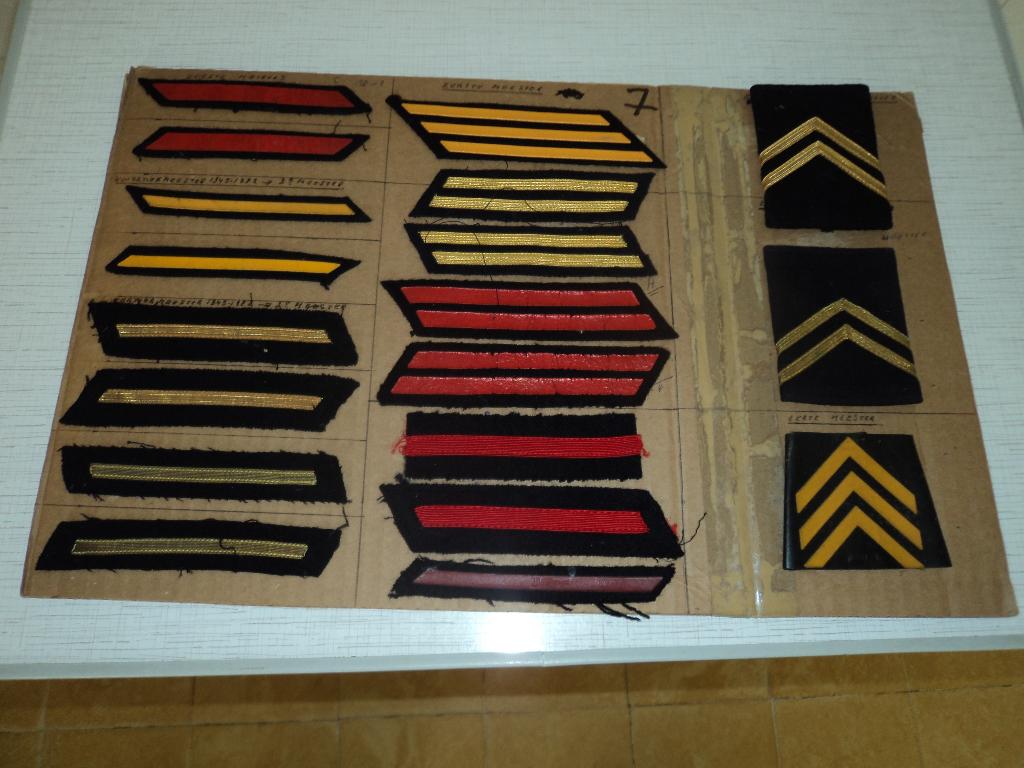 Blad met 19 oudere maine graden, Verzamelen, Militaria | Algemeen, Ophalen of Verzenden, Marine