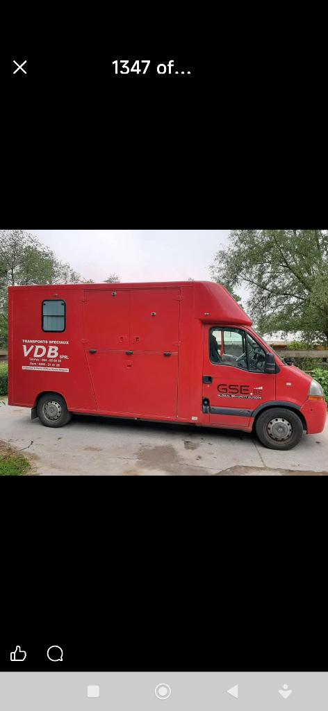 Camionnette Theault pour 2 cheveux Master, Enlèvement, Utilisé, Autres matériaux, Remorque 2 chevaux