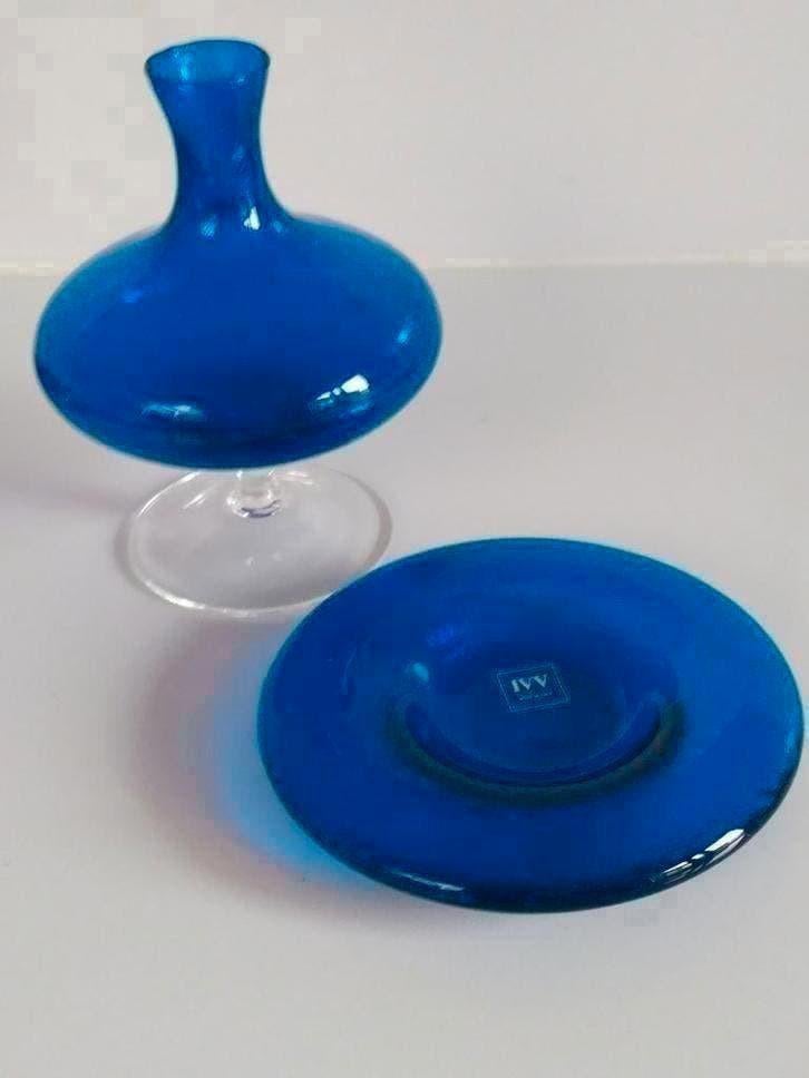 Prachtig kobaltblauw duo schaaltje en vaasje, Antiek en Kunst, Ophalen of Verzenden
