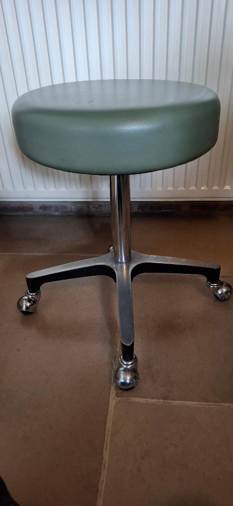 Vintage medische werkkruk - retro kruk - industriële kruk, Ophalen of Verzenden
