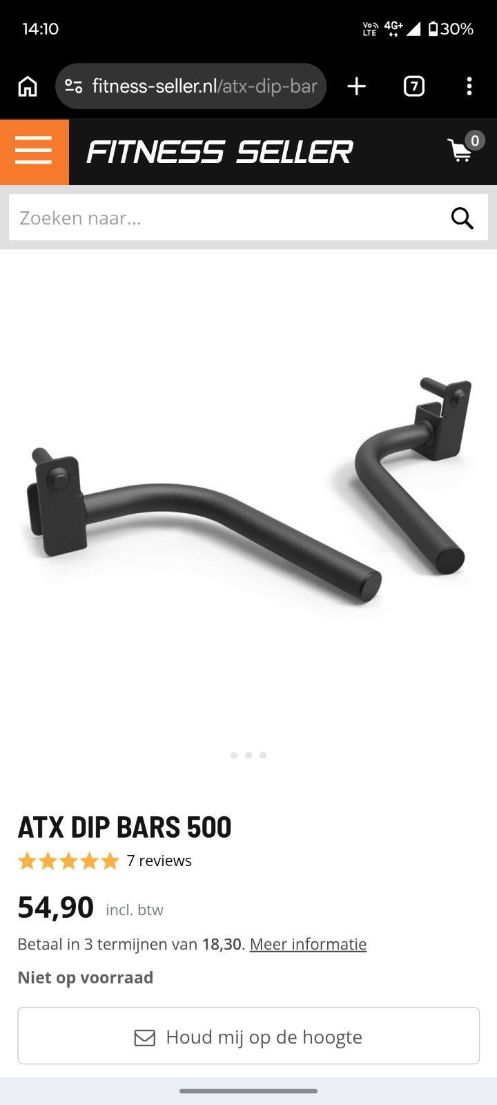 ATX dip bars 500, Enlèvement