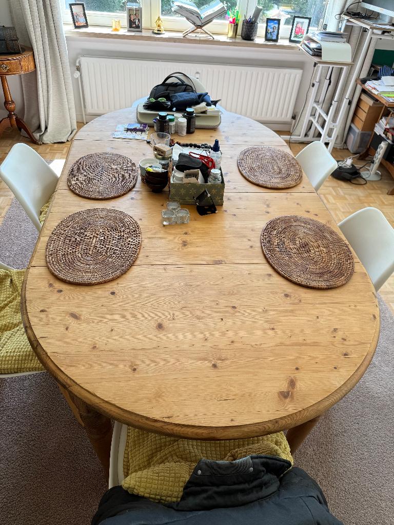 Vintage houten meubelset (grenen), Huis en Inrichting, Overige Huis en Inrichting, Gebruikt, Ophalen